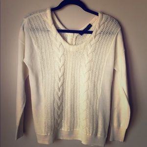 Cream The Limited sweater with back buttons